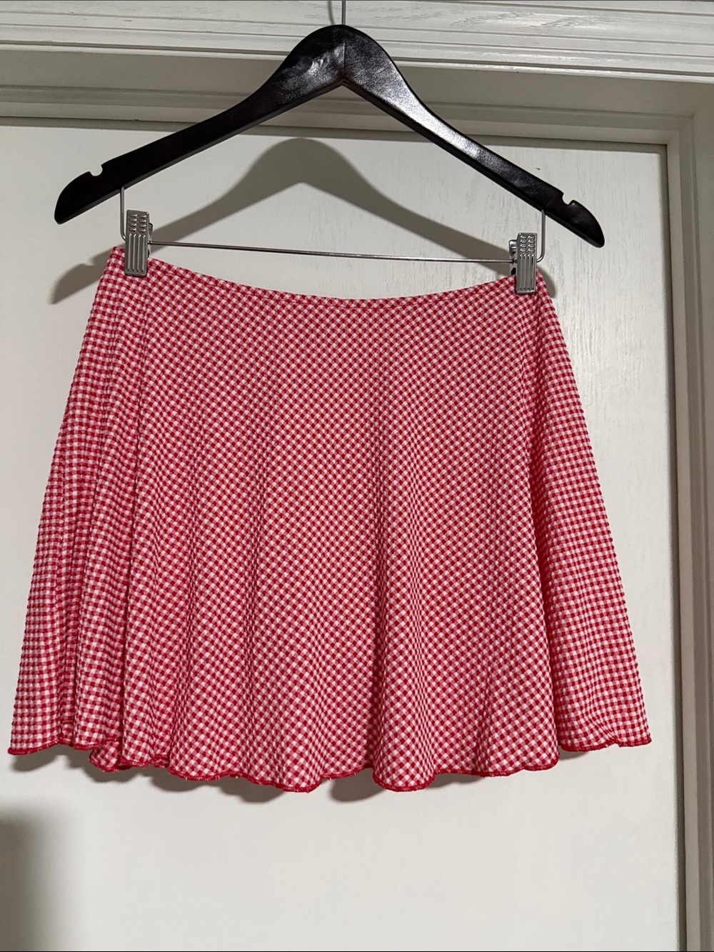 wild fable Red and White Gingham Circle Skater Skirt